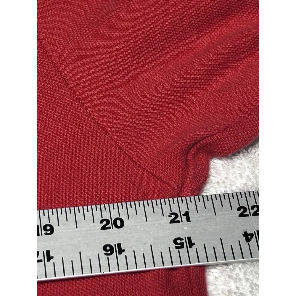 Polo Ralph Lauren Polo Shirt Men's M Red Short Sleeve Cotton Pony Logo FLAWED